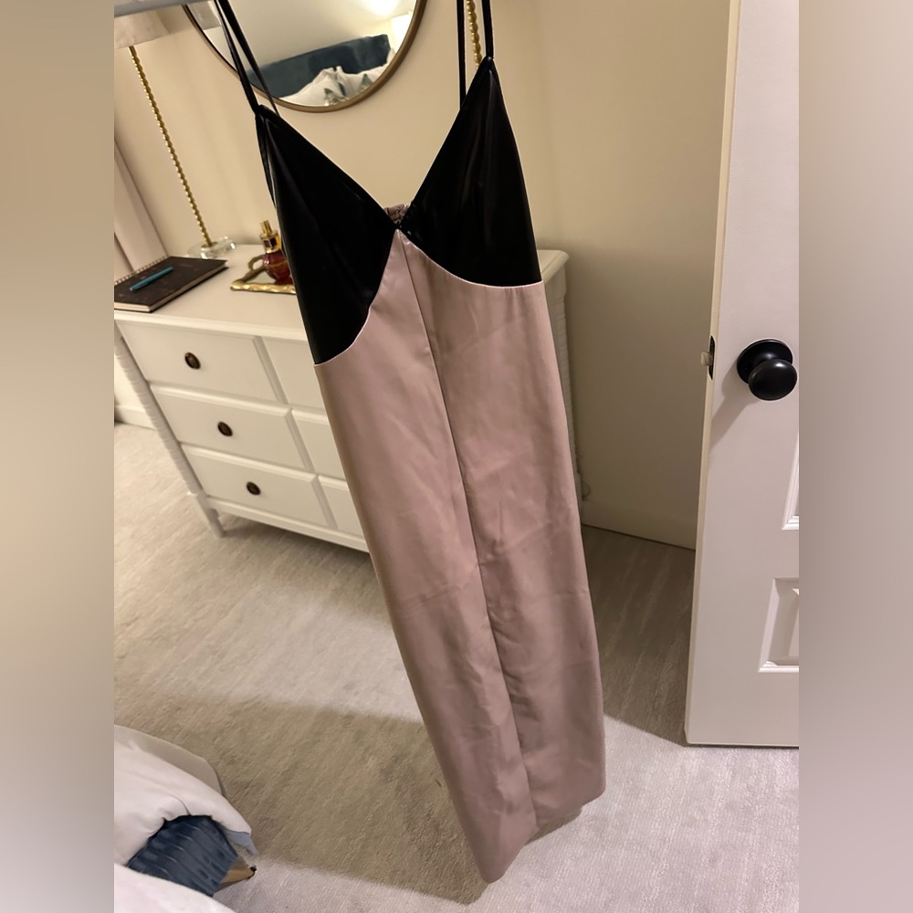 Forever 21 faux leather midi dress